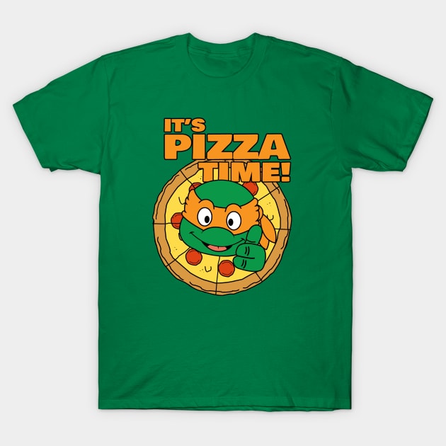 Michaelangelo Pizza Time T-Shirt by liora natalia